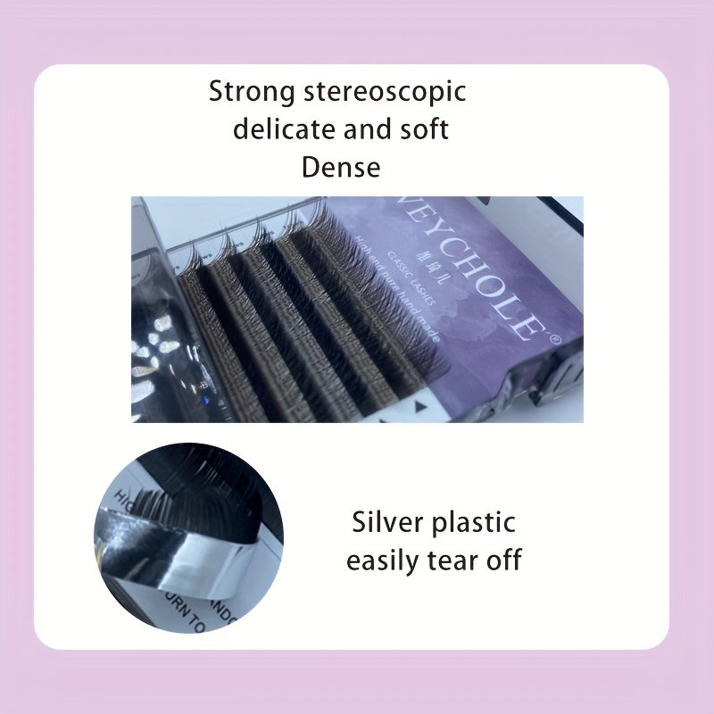 12 Rows YY Shape Cluster Lashes Natural Long Eye Lash Extension
