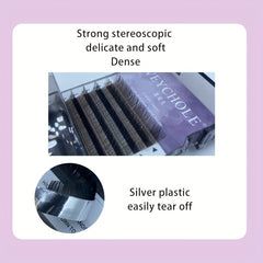 12 Rows YY Shape Cluster Lashes Natural Long Eye Lash Extension