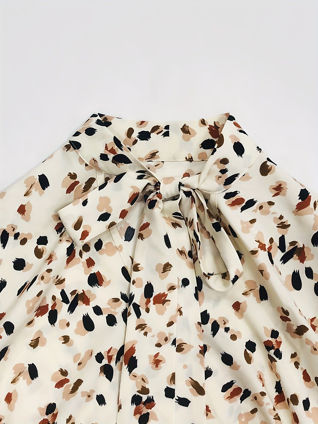  Casual Blouse Women's Plus Random Print Lantern Sleeve