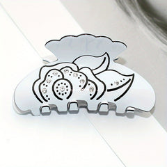 Acrylic Flower Hair Claw Clips Rhinestone Ponytail Holder Women Girls Hair Clip