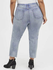  High Rise Straight Leg Denim Pants