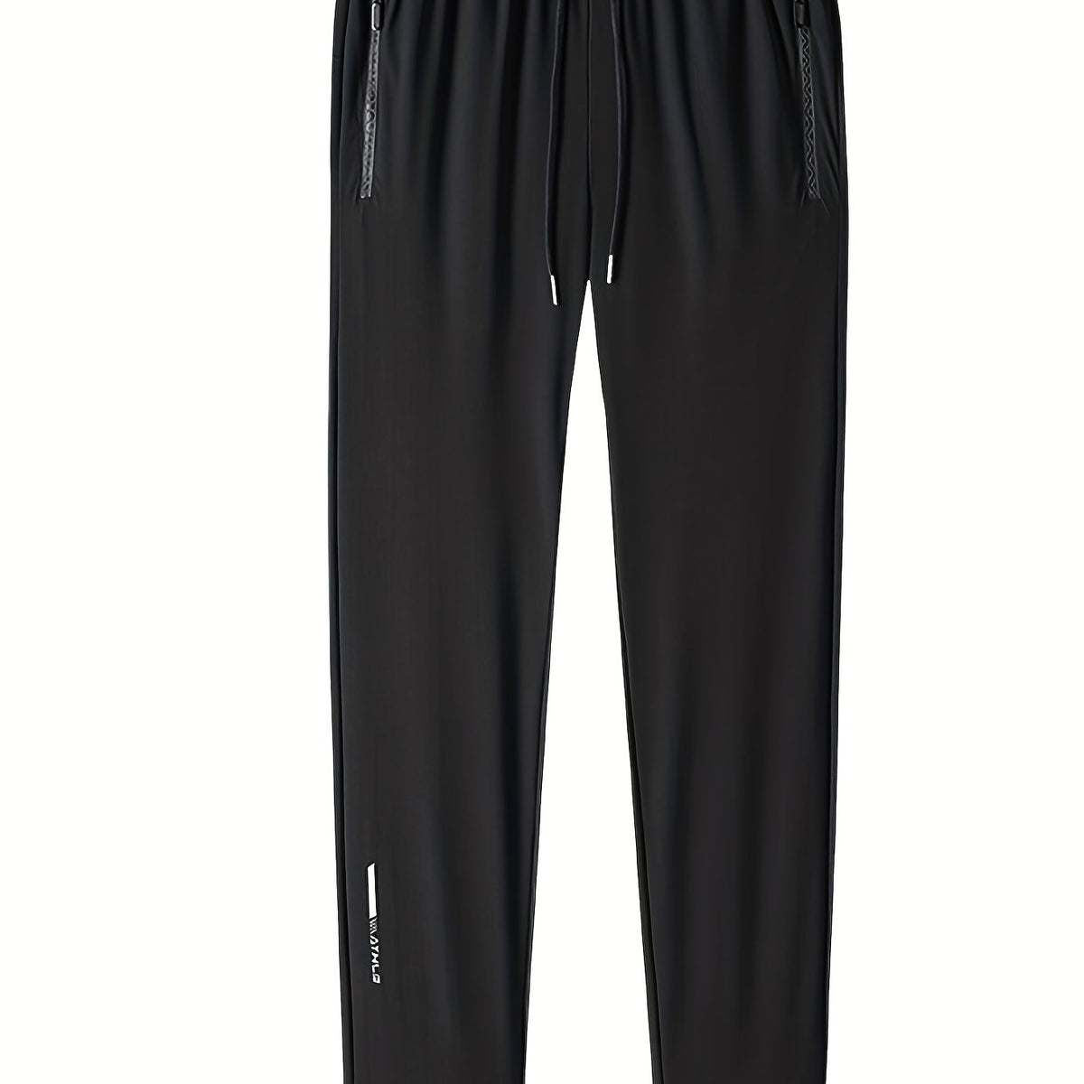 Quick Dry Zipper Pockets Joggers Men's Casual Stretch Nylon Pants Gym Workout