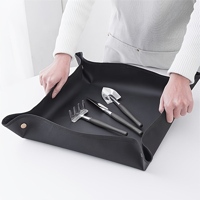 1pc Key Storage Tray PVC Foldable Storage Tray Debris Storage Box