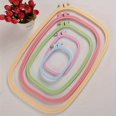 4pcs Plastic Rectangular Embroidery Hook Hand Embroidery Bandage
