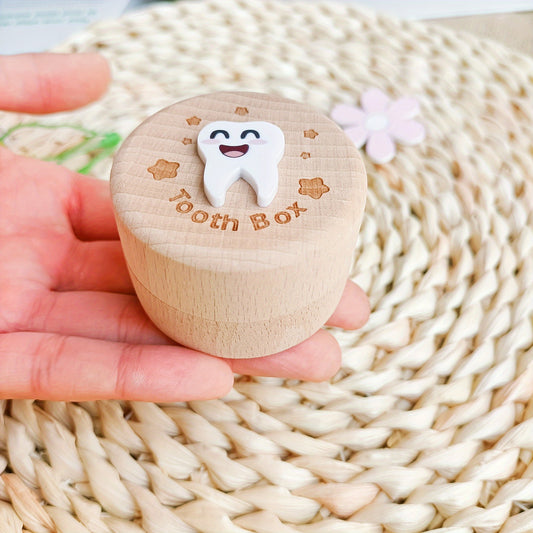 Wooden Tooth Keepsake Box with Fetal Hair Collection - Perfect Birthday Gift