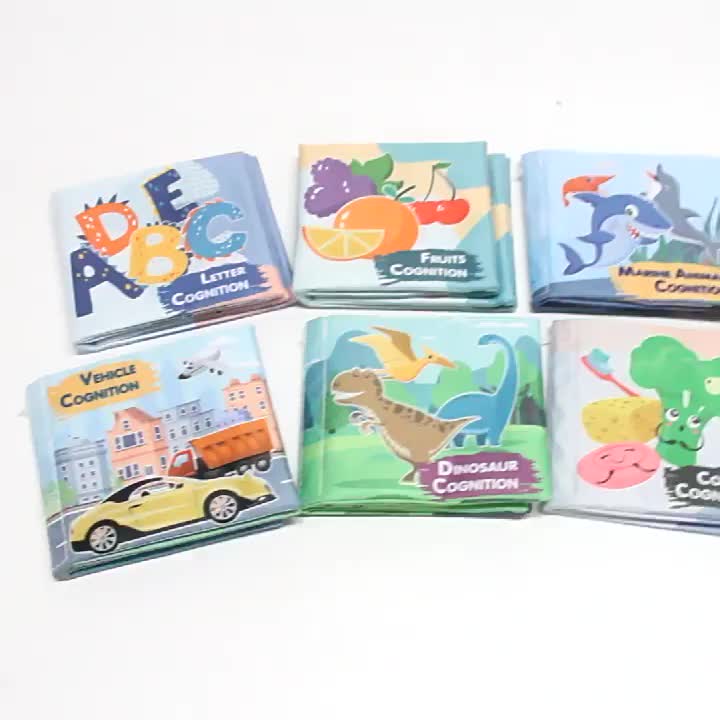 Baby 3D Letter Fruit Dinosaur Cloth Book Colorful Early Education