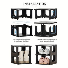 1pc Layer Shoe Rack Shoe Storage Stand Space Saving Shelf Organizer