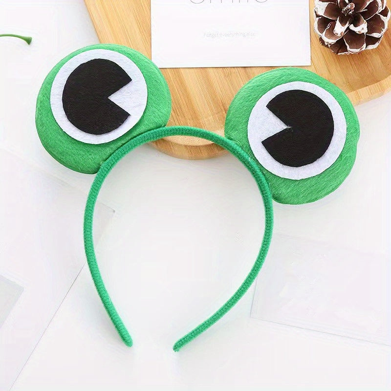 Frog Cartoon Headband Hair Hoop for Face Washing and Dress Up