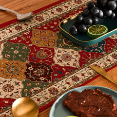 Bohemia Geometry Table Runner Linen for Holiday Party Decor