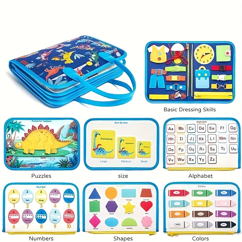 Dinosaur Adventure Felt Learning Board - Light Beige