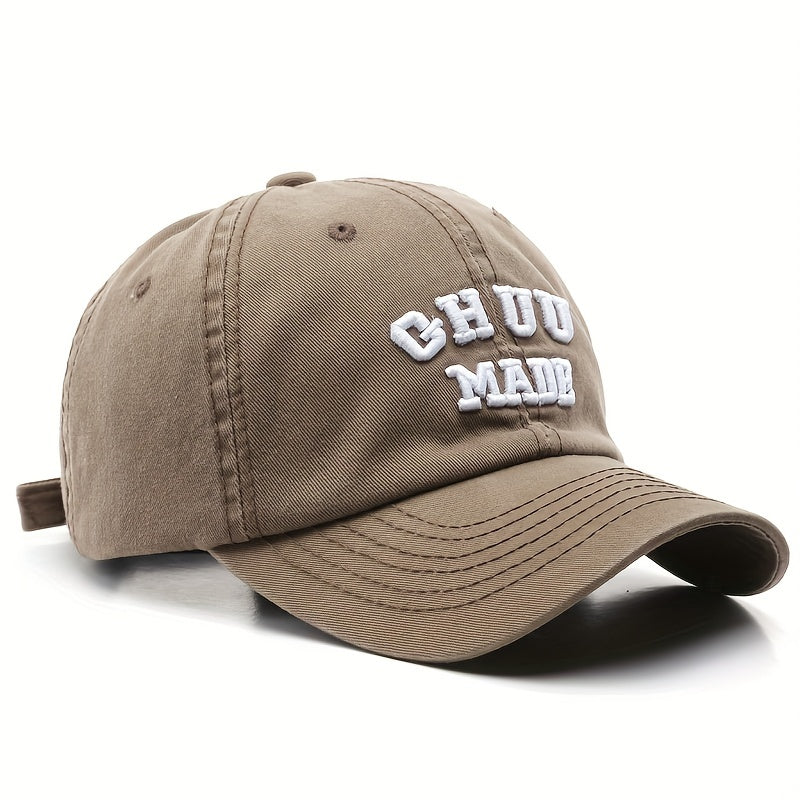 Men's Washed Curved Brim Baseball Cap Outdoor Sun Hat