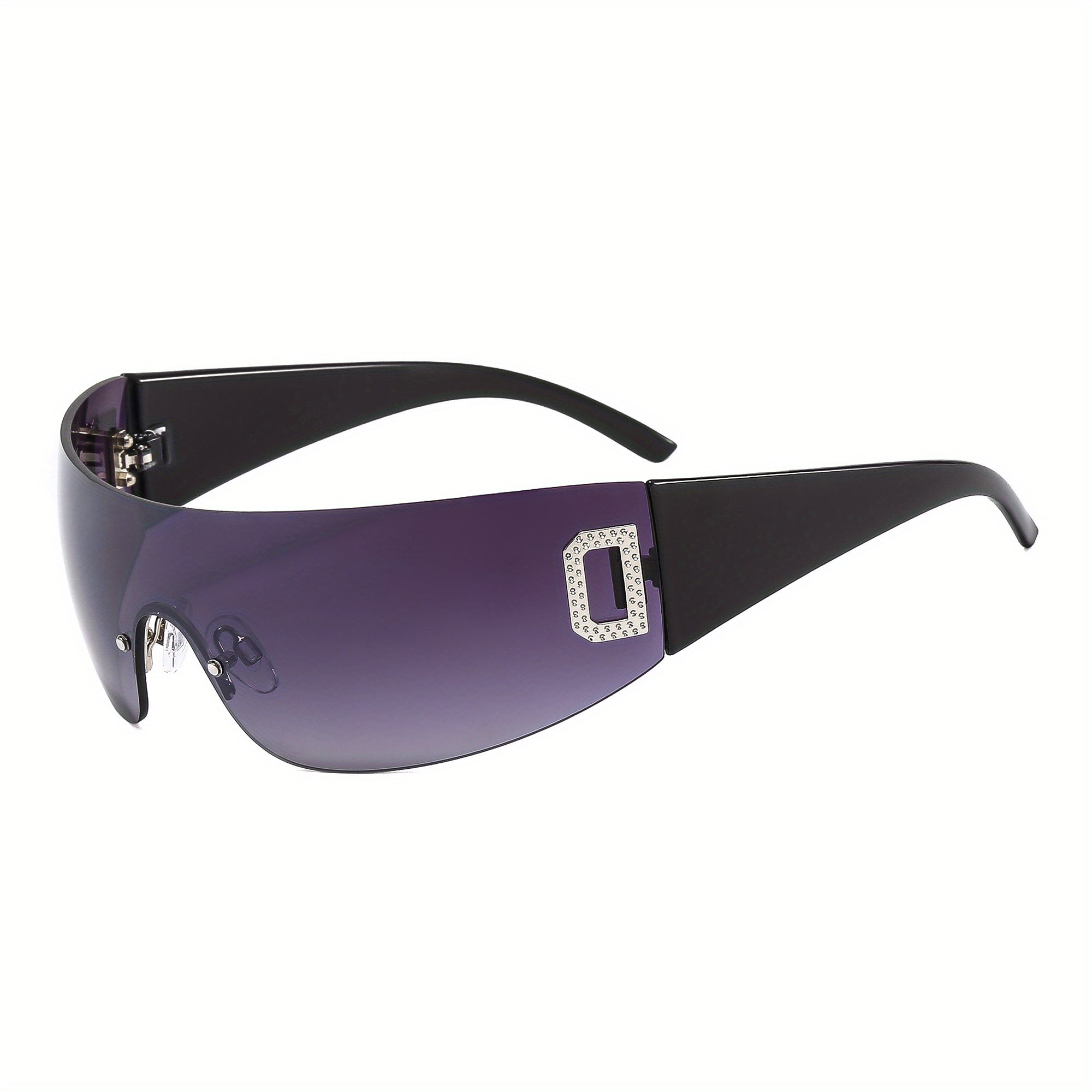 Y2K One piece Sunglasses Gradient Wrap Around Glasses UV400