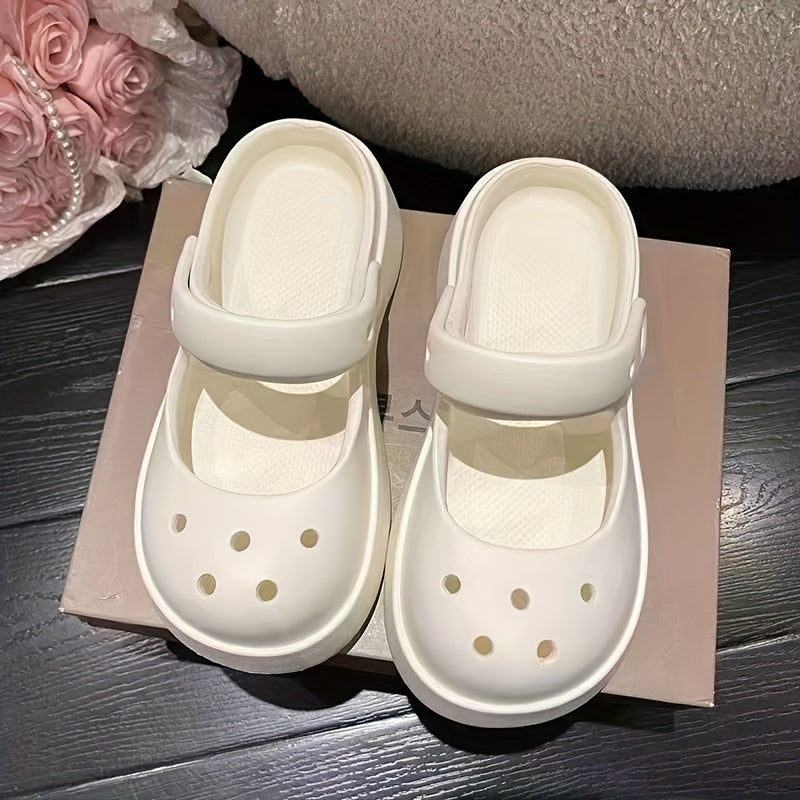 Women's Platform Clogs Hollow Out Slide Shoes