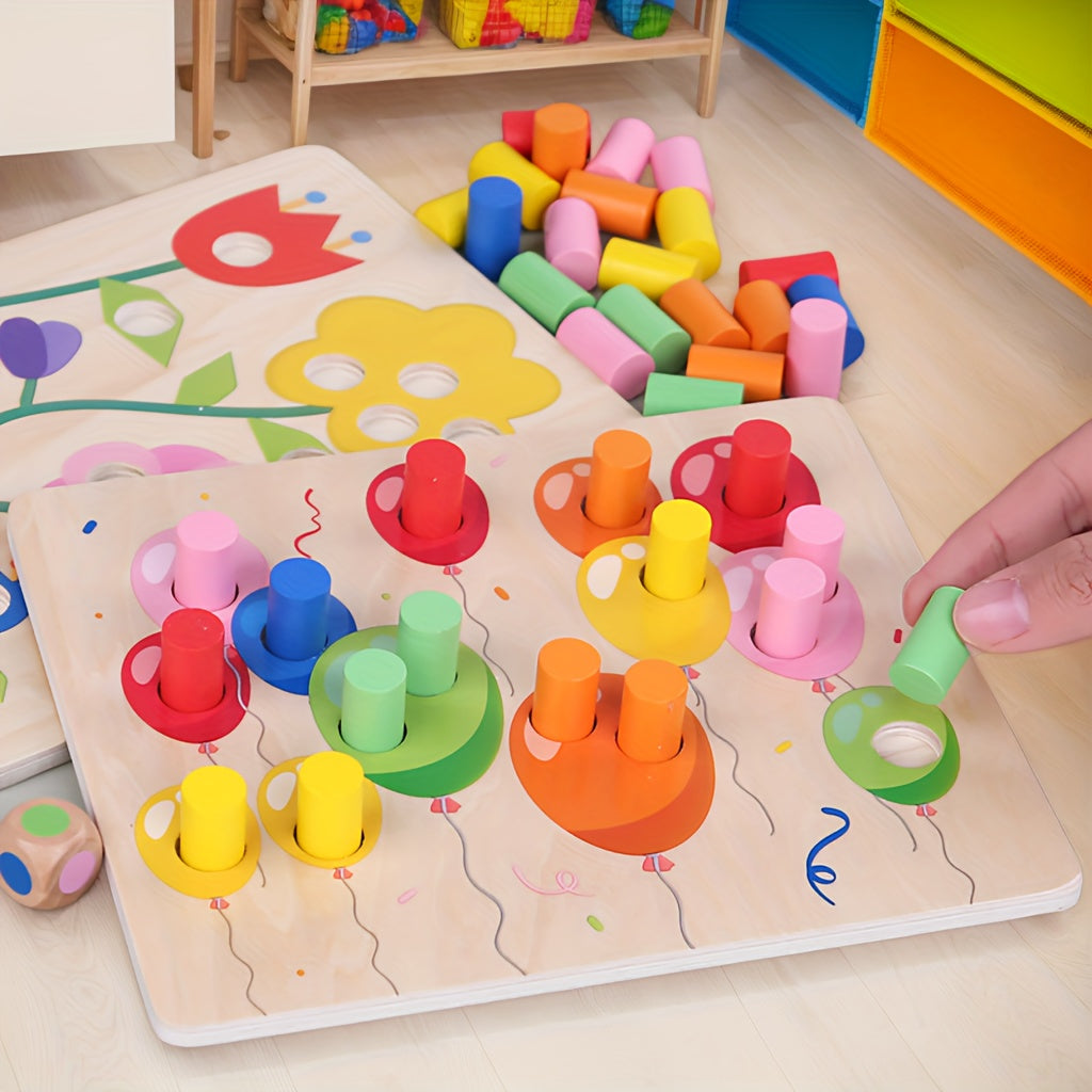 Matching Rods Kindergarten Cognitive Learning Activity