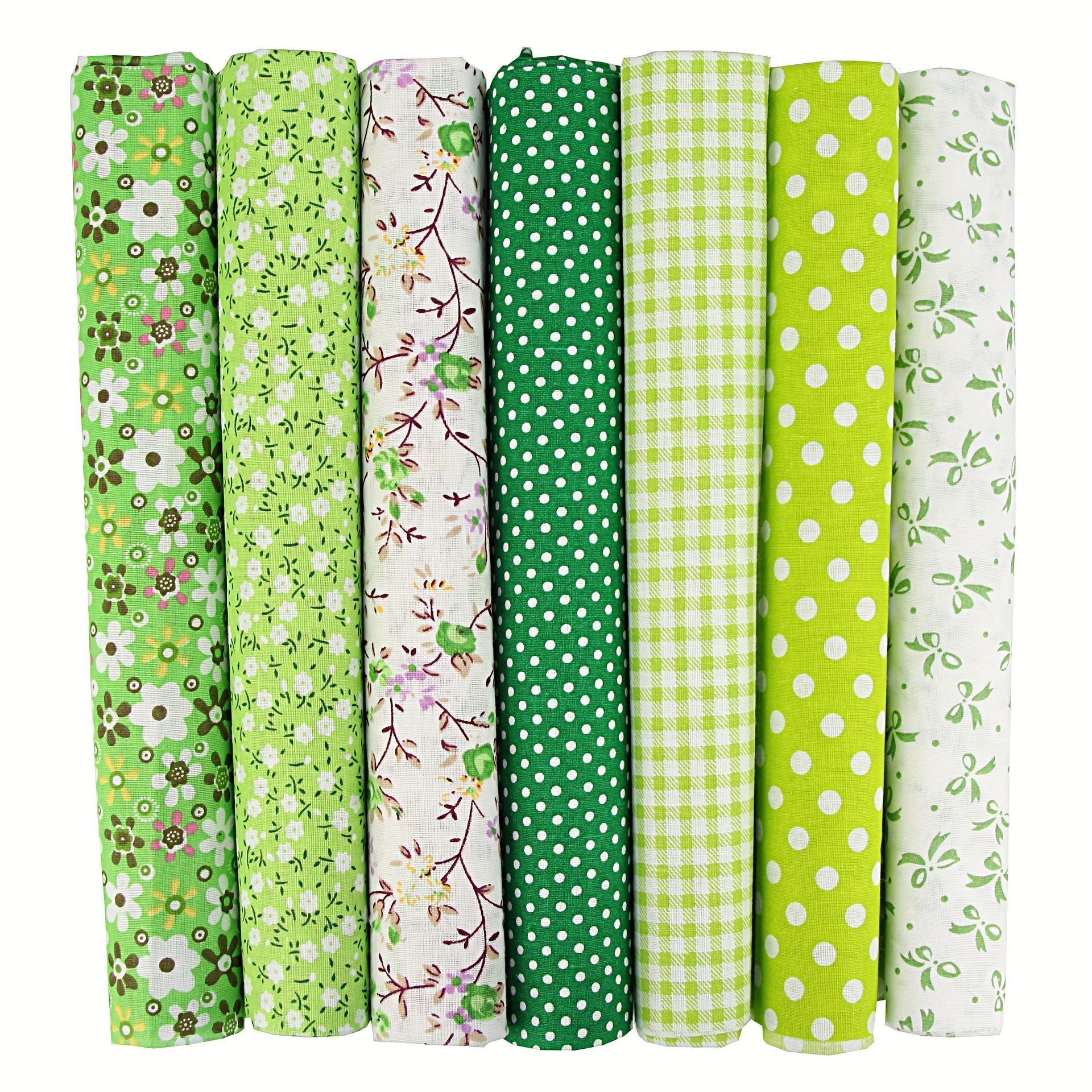 7pcs Floral Patchwork Multicolor Cloth Set for DIY Sewing