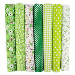 7pcs Floral Patchwork Multicolor Cloth Set for DIY Sewing