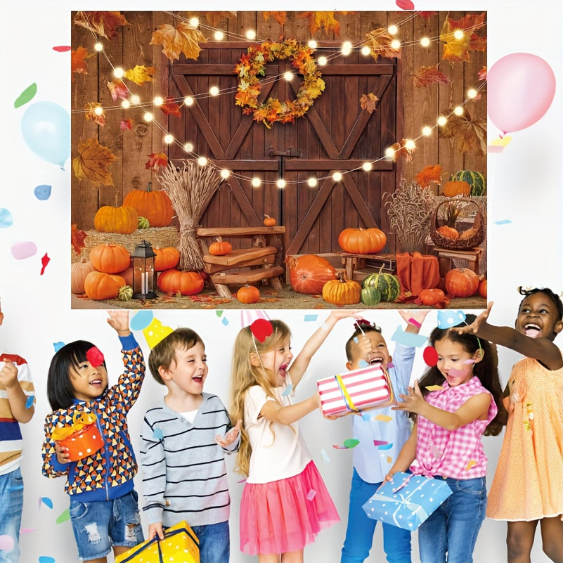 Thanksgiving Pumpkin Backdrop Cloth for Venue Decoration