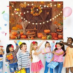 Thanksgiving Pumpkin Backdrop Cloth for Venue Decoration