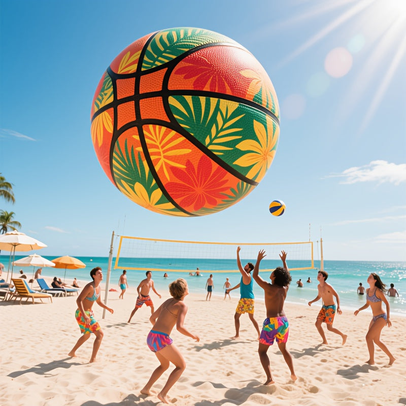 Inflatable Colorful Beach Volleyball High Performance PVC Indoor & Outdoor Play