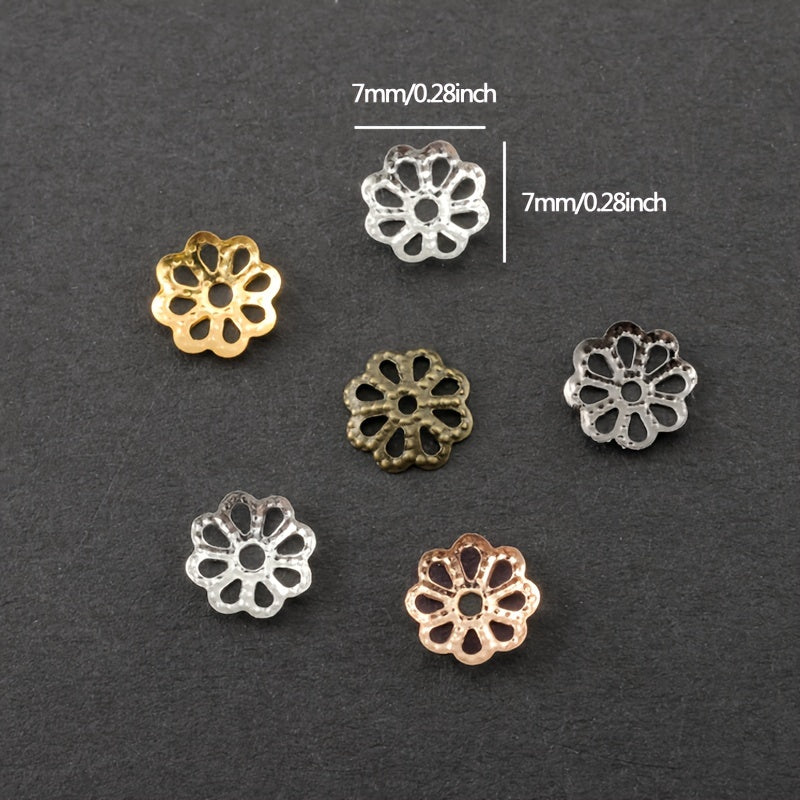 Lotus End Cap Metal Spacer Beads for DIY Jewelry