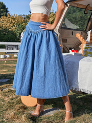 High Waist Denim Circular Skirt Women's Jeans