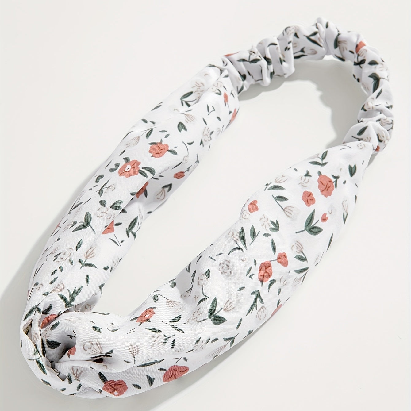 Floral Printed Cross Headband Stretchy Headdress Hair Accessories