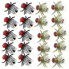 30 Realistic Plastic Red Headed Fly Models for Halloween Parties and Events