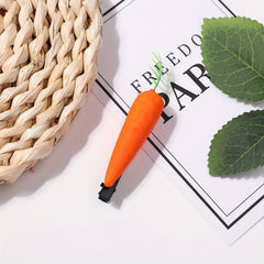 Simulation Carrot Hair Clip Funny Fruit Duck Billed Side Clip