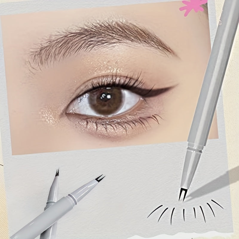 Double Tips Eyeliner Lower Eyelashes Pen 0 01 Ultra Slender Natural Waterproof 3