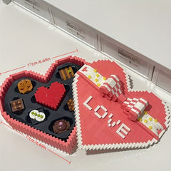 Romantic Heart Puzzle Box - Building Block Design