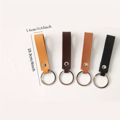 Leather Car Keychain Motorcycle Retro Key Fob Chain Pendant Women
