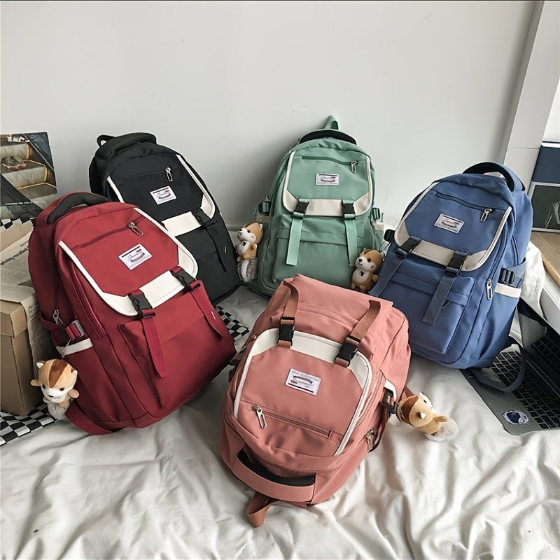 Men's Nylon Backpack Student Buckle Backpack
