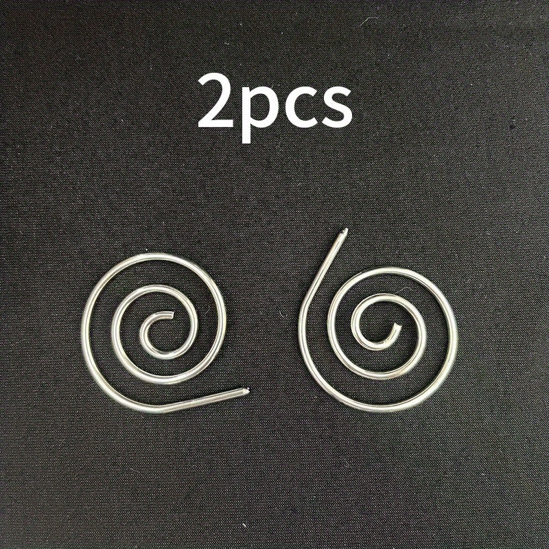 2pcs Spiral Cable Knitting Needle Circular Yarn Sewing Bent Tapestry Needles