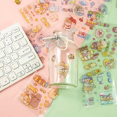 100pcs Children's Pet PET Stickers Diy Cartoon Decorative Stickers