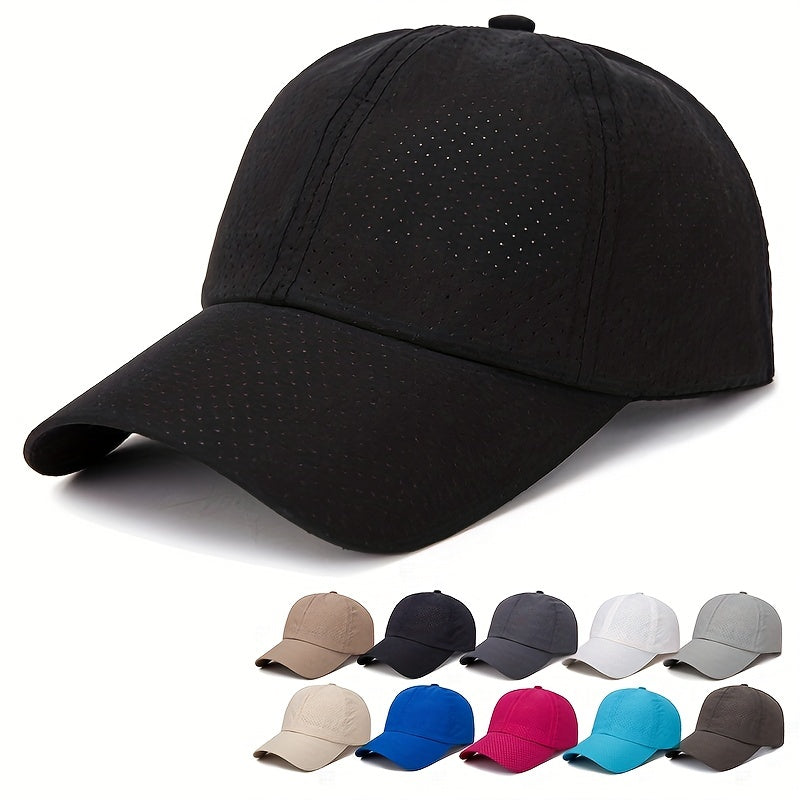 Quick Drying Baseball Cap Unisex Mesh Breathable Adjustable Sun Hat