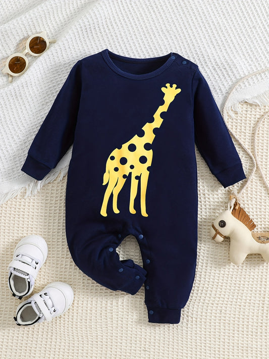 Cartoon Print Long Sleeve Baby Onesie Romper