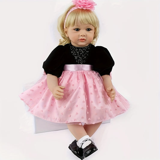 22 Inch Reborn Doll Soft Vinyl Silicone Lifelike Reborn Baby Toddler Toy