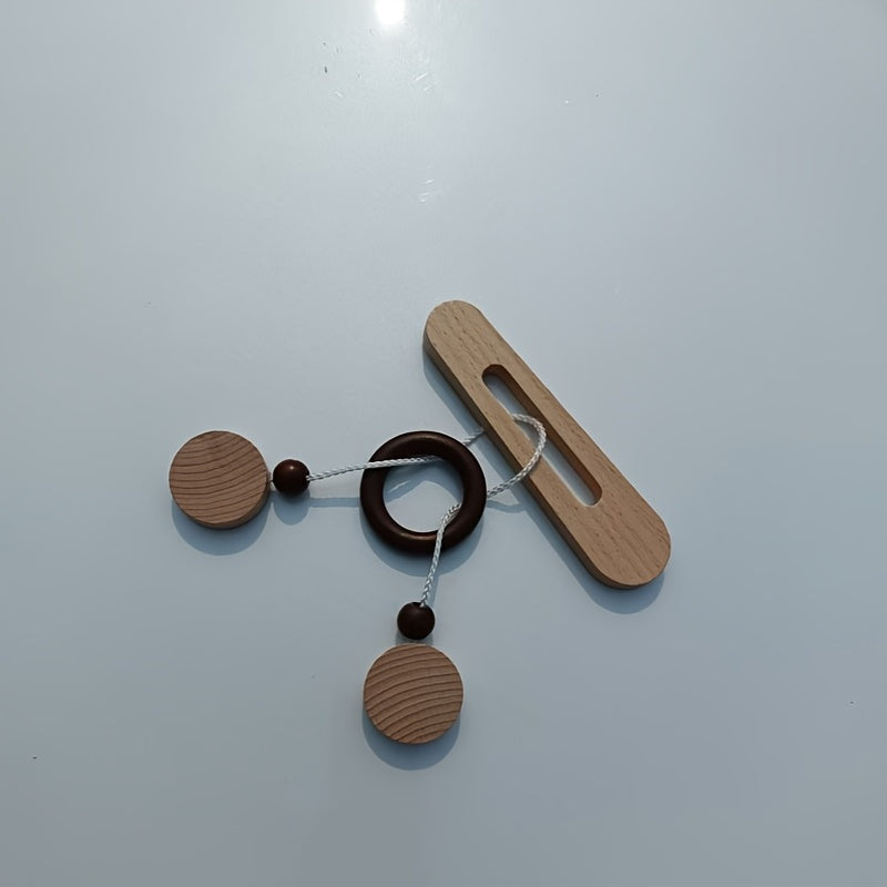 Wooden Puzzle Column Brain Teaser Lock 3D Dismantling Mind Game