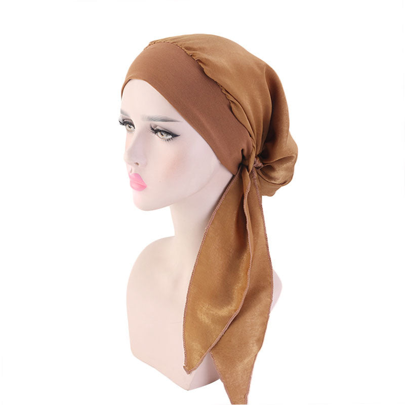 Elastic Headband Braid Hat Head Scarf Tied Head Scarves Slip On Beanies