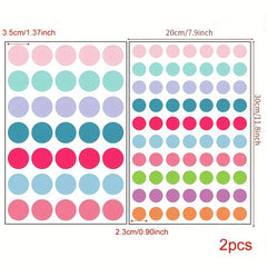 2pcs Cartoon Dot Wall Stickers Self-adhesive Living Room Bedroom Decor