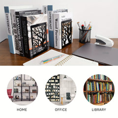 4pcs Book Stands Non Slip Book Stopper for Bookshelf Decor