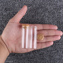 10 Pcs Glass Test Tube Cork Stoppers Gift DIY Crafts 5ml-20ml