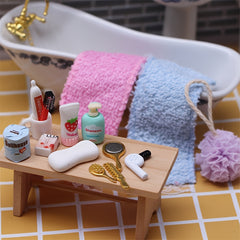 Dollhouse Bathroom Dressing Tool Comb Mirror Alloy Props