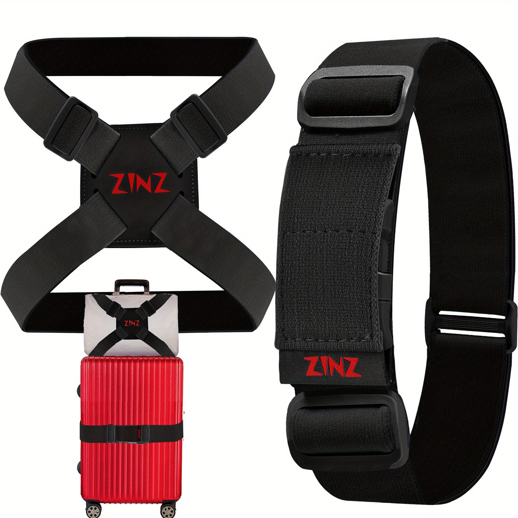 2PCS Luggage Bag Elastic Strap Adjustable Bag Strap Travel Accessories