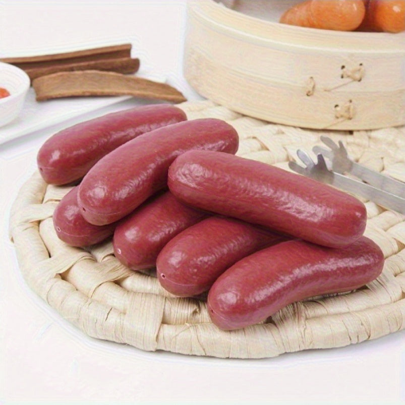 2pcs Realistic Large Red Sausages for Home Decor and Window Displays