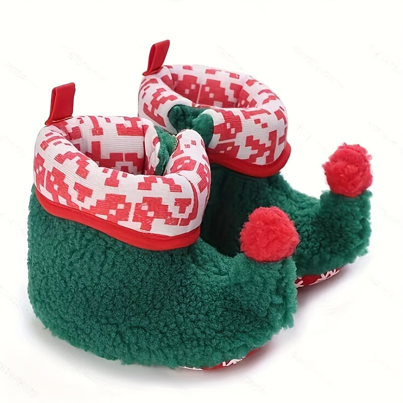 Christmas Theme Cozy Boots for Baby Boys and Girls