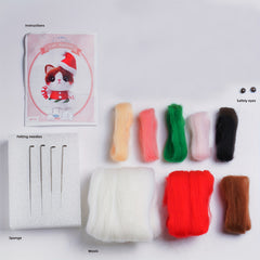 Wool Needle Felting Kit Cat Doll for Beginners