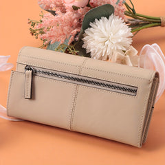 HUMERPAUL Women's RFID Blocking Leather Wallet Long Classic Travel