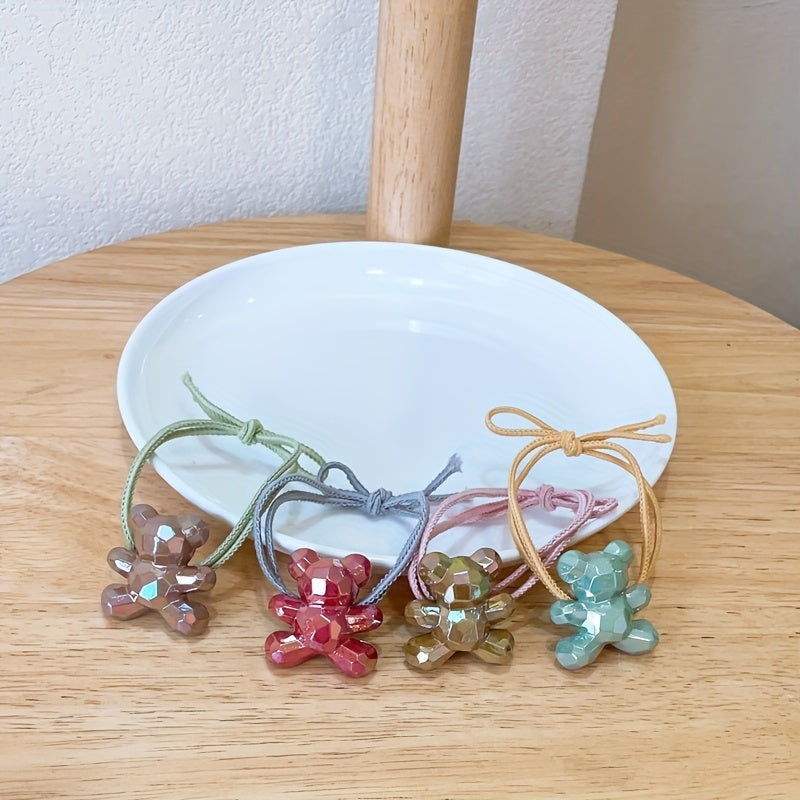 Bear Hair Ties Rubber Bands Girl Party Decorations