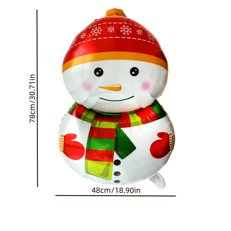 Large Santa Penguin Aluminum Balloons Christmas Party Decorations